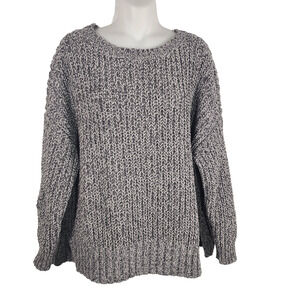American Eagle Womens Sweater Slouchy Chenille Chunky Knit Oversized Gray Small